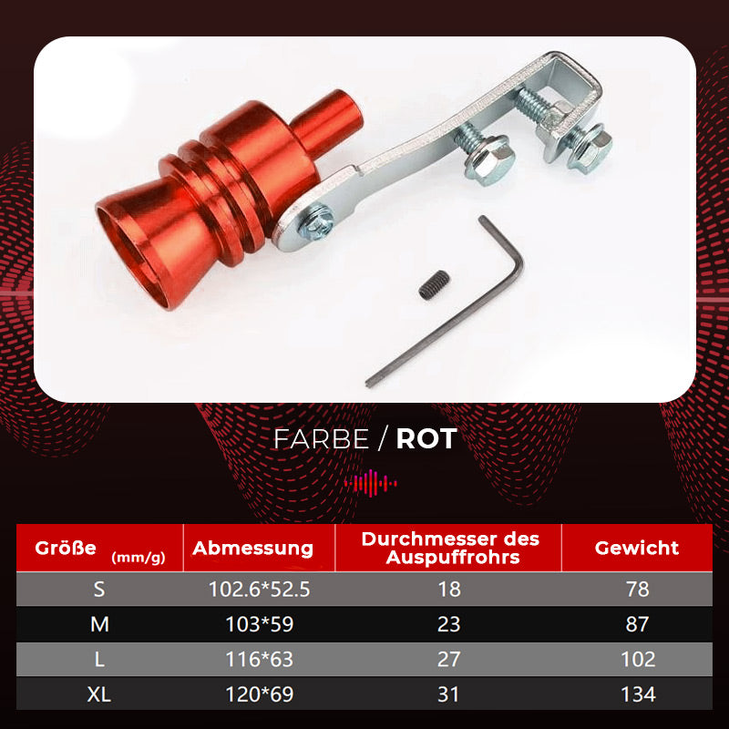 🔥Heißer Verkauf🔥Auto-Turbo-Pfeifenabgasnachahmung: Turboschallduplikator