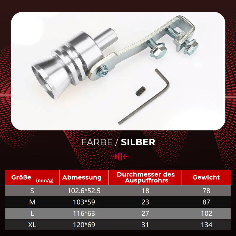 🔥Heißer Verkauf🔥Auto-Turbo-Pfeifenabgasnachahmung: Turboschallduplikator