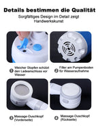🚿✨Tragbare Campingdusche Mit Einstellbarem Durchfluss ✨Für Einfaches Und Bequemes Reinigen Im Freien!