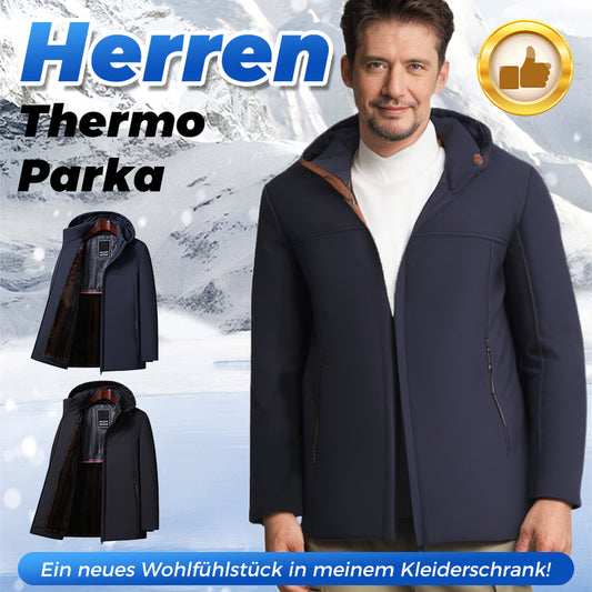 🎁[Warmes Geschenk]❄️Winter Specials❄️Dicker Thermo-Parka mit Kapuze für Herren🧥