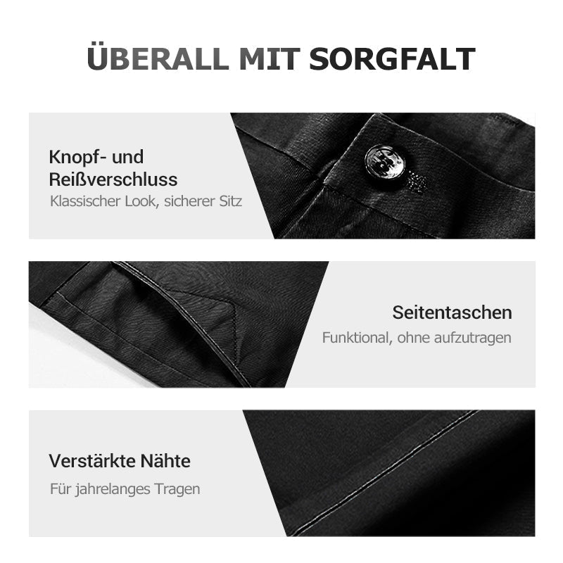 🔍 Herren Einfarbige Freizeithose schlanke Passform – Saubere Nähte & leicht kombinierbar