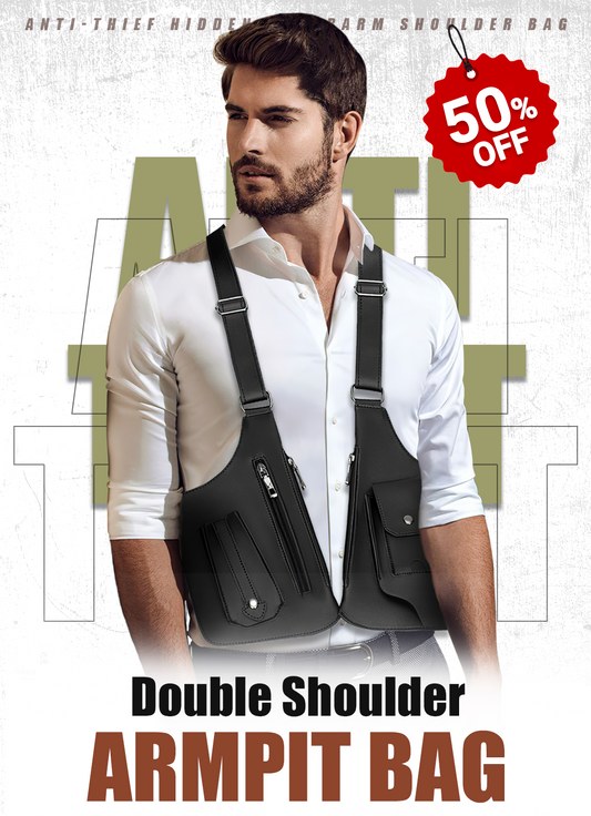 🔥Heißer Neujahrsverkauf🔥Diebstahlsichere taktische Tasche mit doppeltem Schultergurt und mehreren Taschen