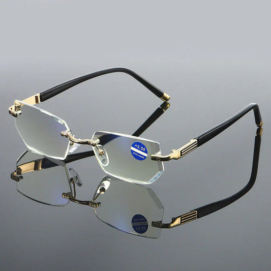 Blaues Licht blockiert randlose Lesebrille für Presbyopie