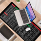 Quick Key Super Large Anti-Rutsch-Tastaturpad - mit Office Software Shortcuts Muster