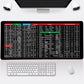 Quick Key Super Large Anti-Rutsch-Tastaturpad - mit Office Software Shortcuts Muster