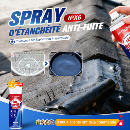 ✨ Spray réparateur de fuites instantané - Colmate les fissures et les interstices en 5 minutes, imperméable et flexible pour tuyaux et toitures