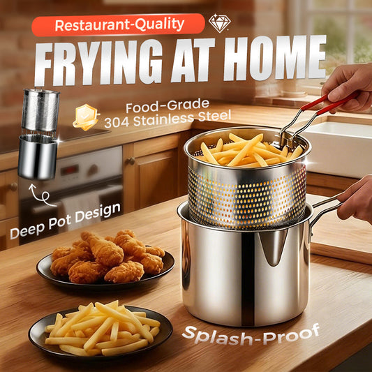 🍳304 Stainless‑Steel Multifunctional Fryer 🧺