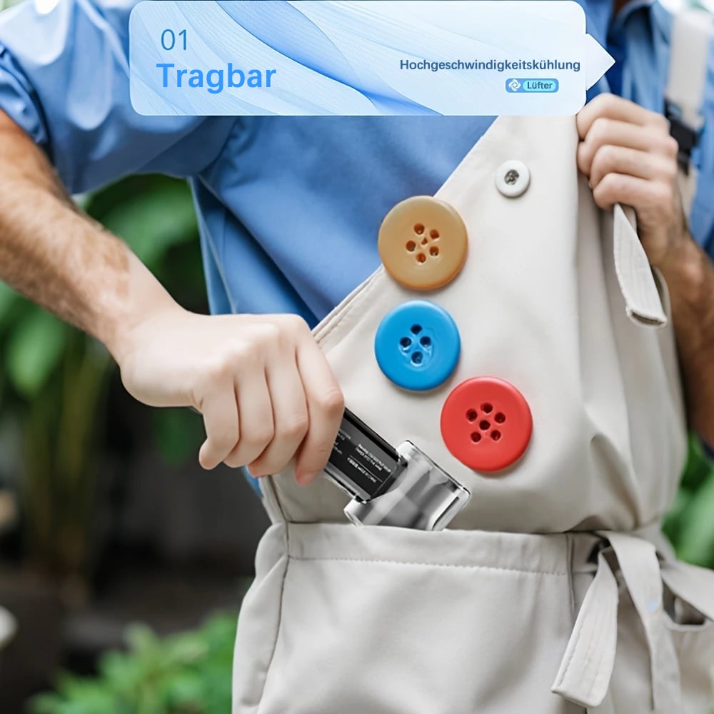 🔥 Letzter Aktionstag! 🔥 Kaltkompressen-Ventilator, transparenter Mini-Ventilator im Mecha-Stil