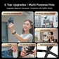 4-in-1 Multifunktions-Selfie-Stick mit 360°-Drehung und Magnet