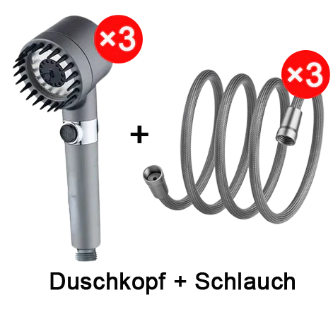 🏆Luxus-Duschkopf für Hautpflege & Massage - 3 Spray-Modi mit Wassersparender Technologie für Verjüngendes Duscherlebnis 💎🌊