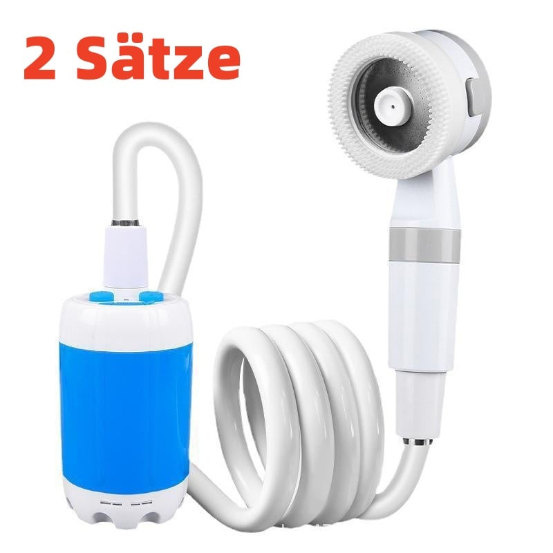 🚿✨Tragbare Campingdusche Mit Einstellbarem Durchfluss ✨Für Einfaches Und Bequemes Reinigen Im Freien!