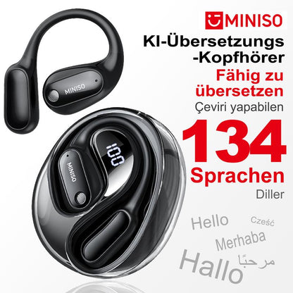 Ki Übersetzungs-Kopfhörer – Echtzeit-Übersetzung in 134 Sprachen mit App, Bluetooth 6.0, Kabellose Earbuds für Musik & Anrufe, IPX5 Wasserdicht, Lange Akkulaufzeit