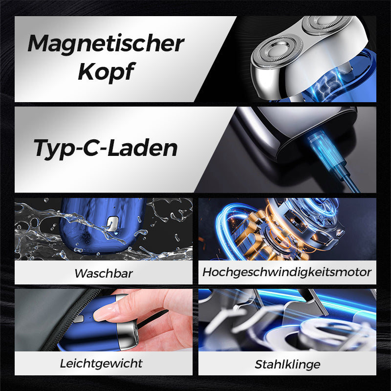 🔋2025 USB-Rasierer für Männer | 💦Wasserdicht & Reise-tauglich | Schnellladung