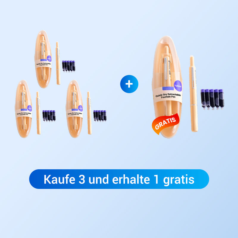 Schnell Trocknender, Einziehbarer Füllfederhalter