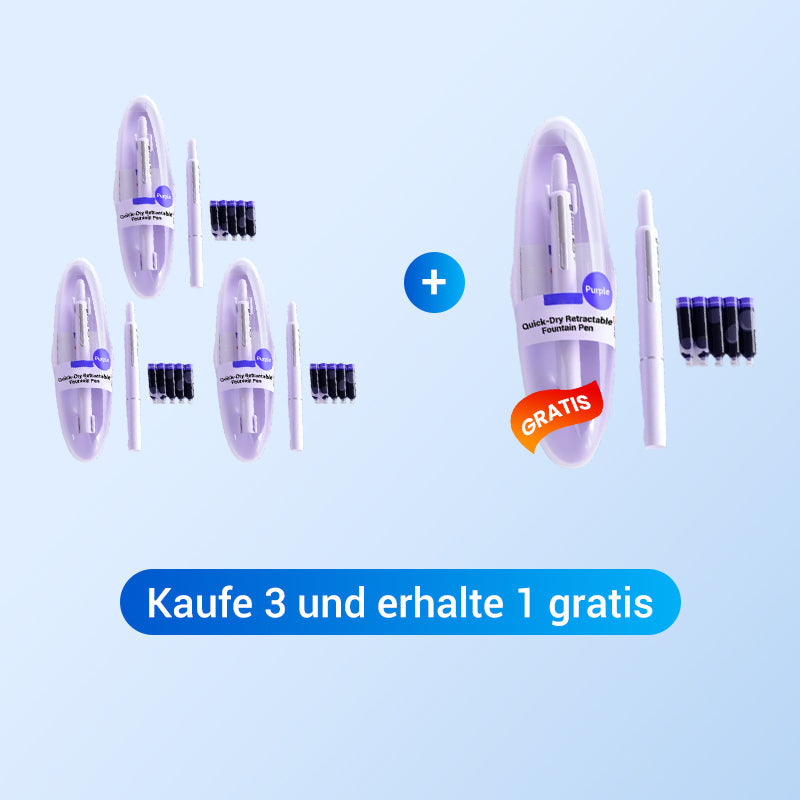 Schnell Trocknender, Einziehbarer Füllfederhalter
