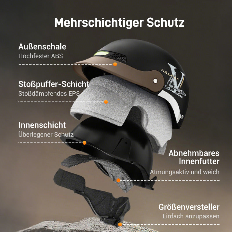 🛡️Atmungsaktiver, leichter und stoßfester Motorradhelm🏍️