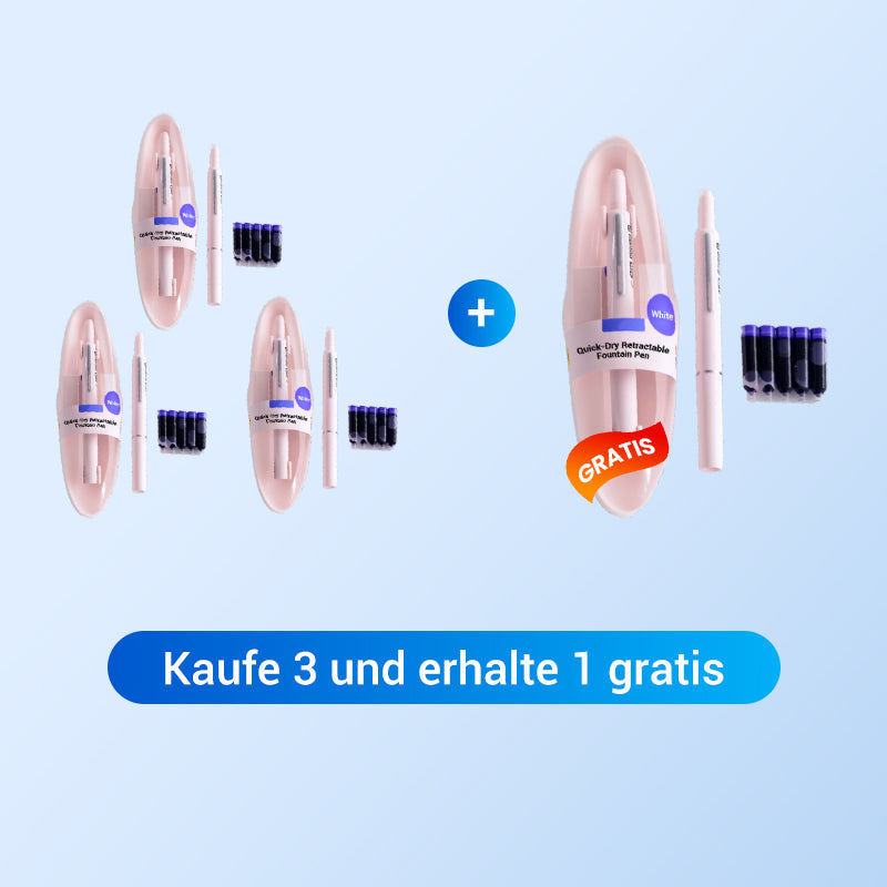 Schnell Trocknender, Einziehbarer Füllfederhalter