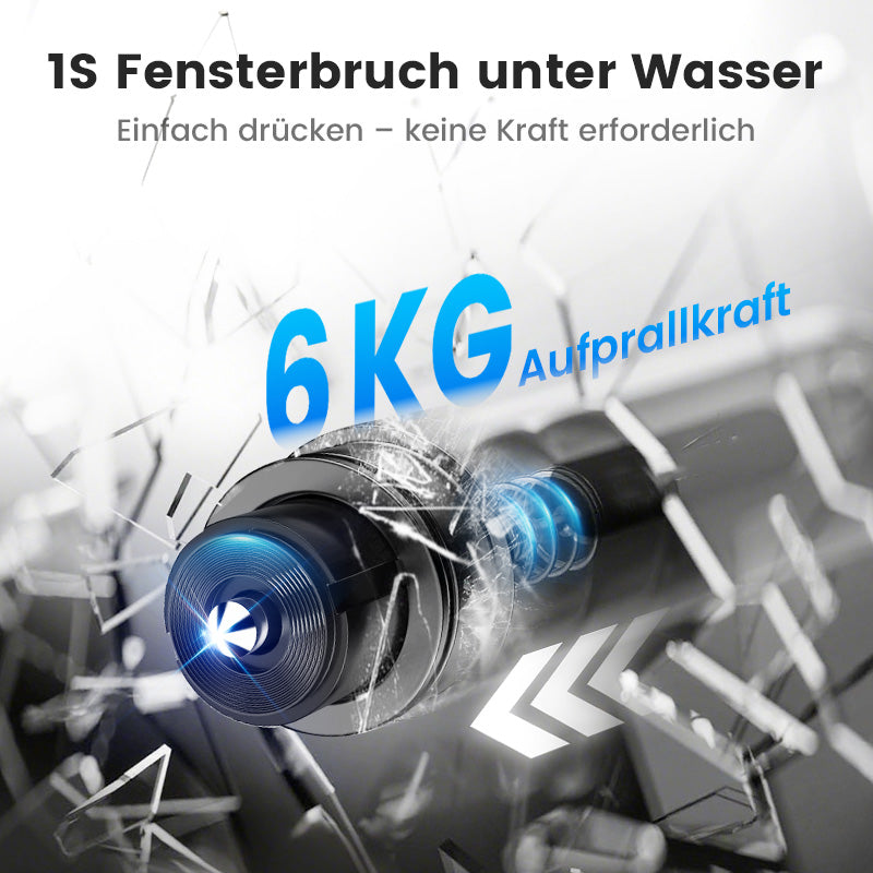 🔥🚨Lebensrettender Auto-Nothammer mit Wolframspitze und Gurtschneider