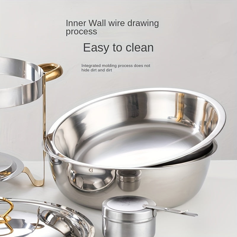 🔥 Black Friday - 60 % Rabatt zum Tiefstpreis! 🔥Edelstahl-Aufwärmpfannen-Buffet-Set