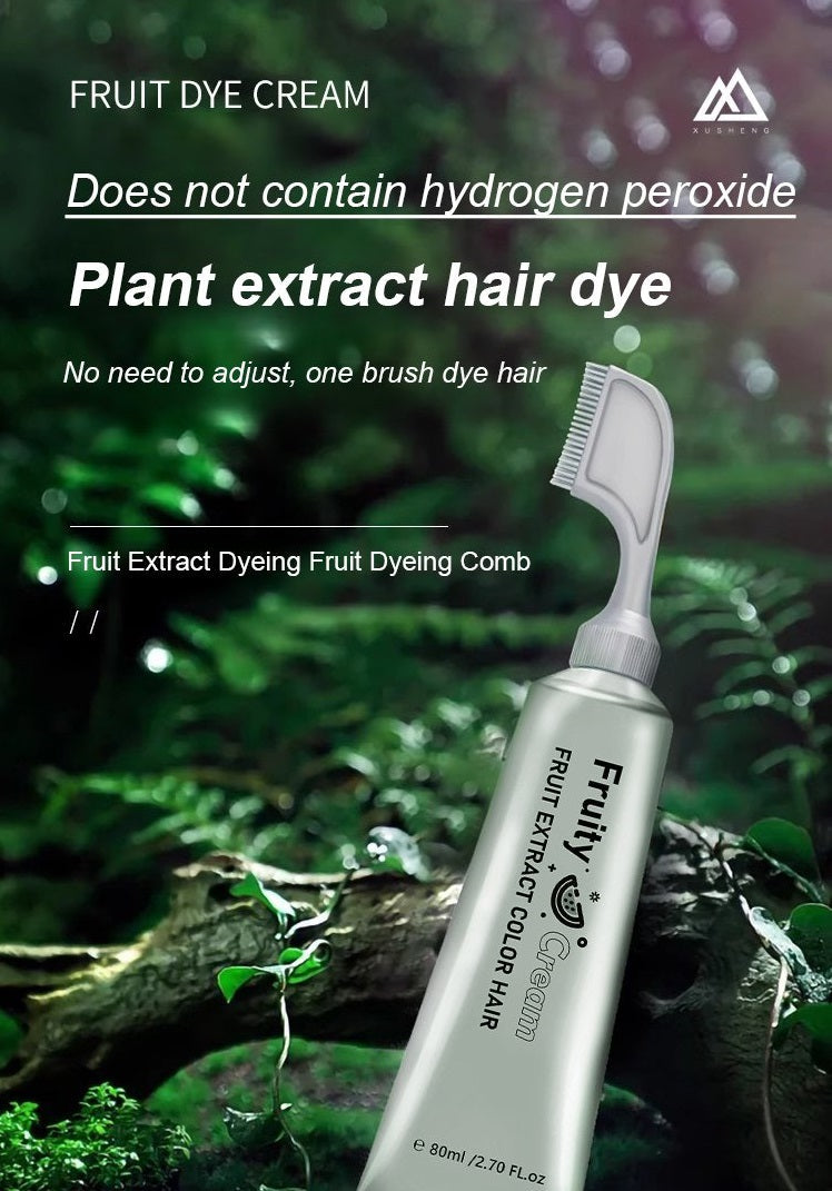 Fruchtessenz-Haarfärbekamm – Sanft färbend und pflegend für glänzendes Haar 💇‍♀️🌟