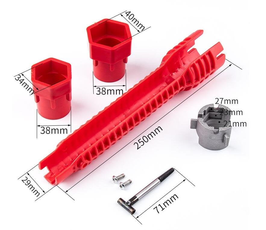 Multifunktionaler 8-in-1-Spülbeckenschlüssel