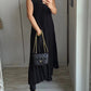 💞Ärmelloses, schlichtes, plissiertes, elegantes Kleid💞