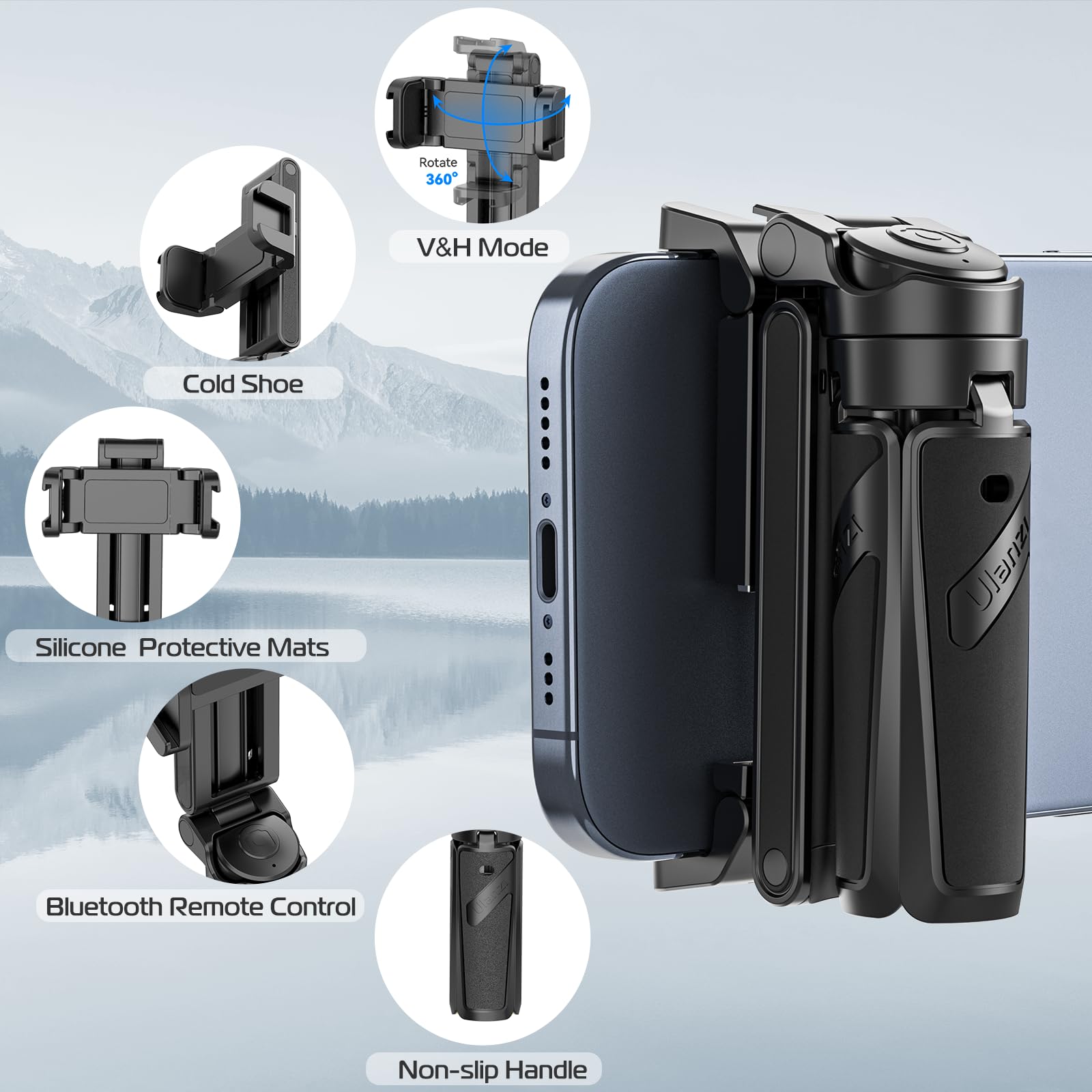 😍📱Ausziehbares Selfie Stick Stativ im Taschenformat mit abnehmbarer Fernbedienung📸