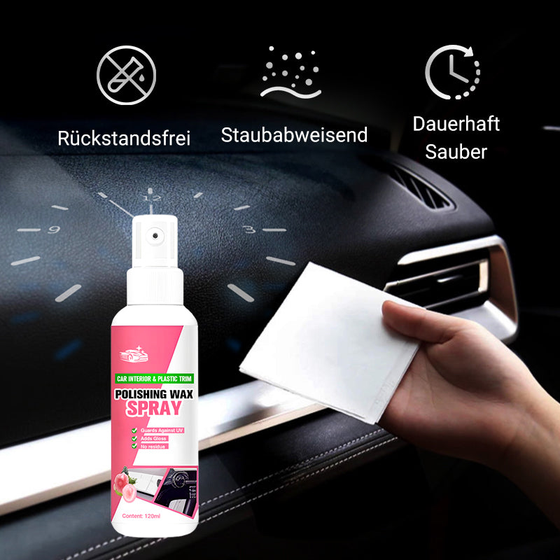 🎁Kaufen 1 get 1 free (2 Flaschen)🎁Auto Armaturenbrett Polieren Pflege Wachs Spray