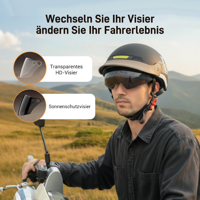 🛡️Atmungsaktiver, leichter und stoßfester Motorradhelm🏍️