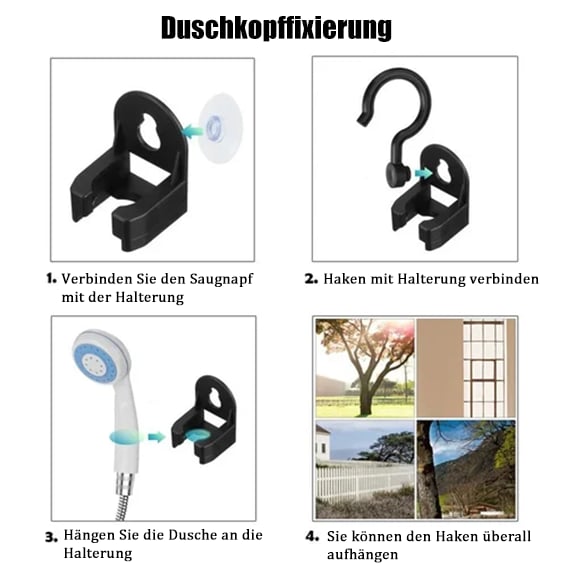 🚿✨Tragbare Campingdusche Mit Einstellbarem Durchfluss ✨Für Einfaches Und Bequemes Reinigen Im Freien!