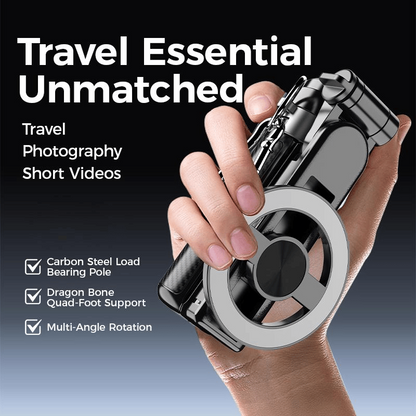 4-in-1 Multifunktions-Selfie-Stick mit 360°-Drehung und Magnet