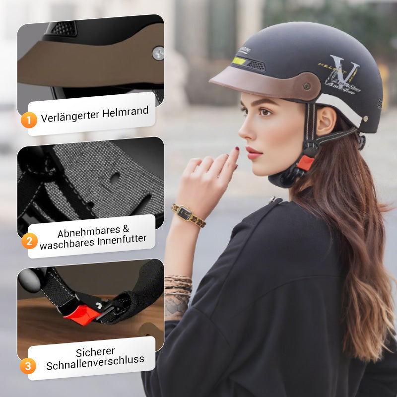 🛡️Atmungsaktiver, leichter und stoßfester Motorradhelm🏍️