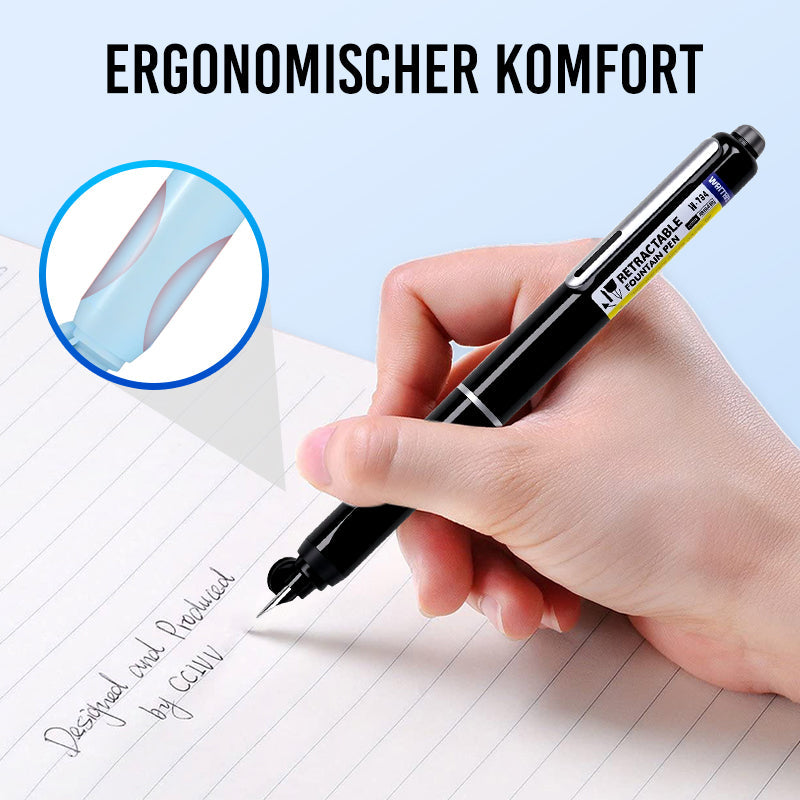 Schnell Trocknender, Einziehbarer Füllfederhalter