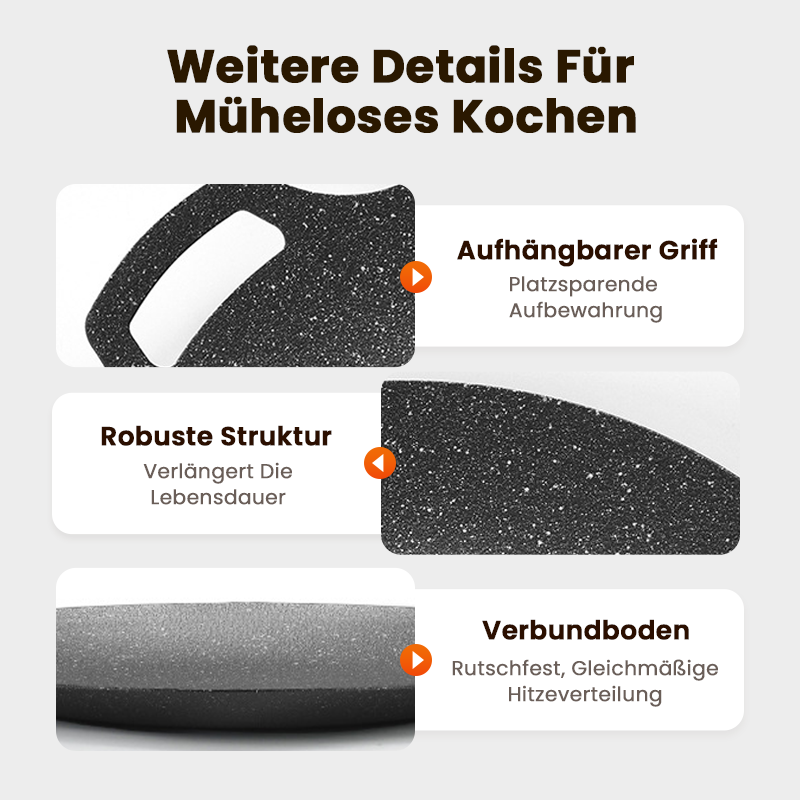 🍳Multifunktionale Antihaft-Bratpfanne Medizinische Stein-Grillpfanne