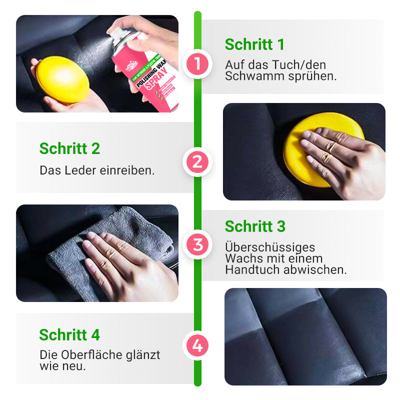 🎁Kaufen 1 get 1 free (2 Flaschen)🎁Auto Armaturenbrett Polieren Pflege Wachs Spray