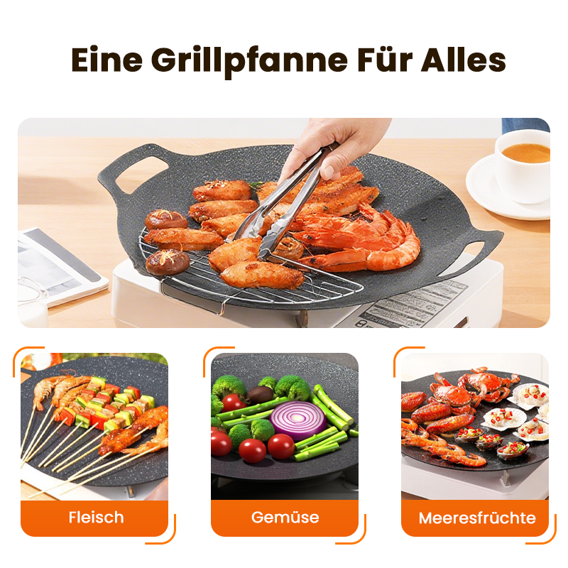 🍳Multifunktionale Antihaft-Bratpfanne Medizinische Stein-Grillpfanne