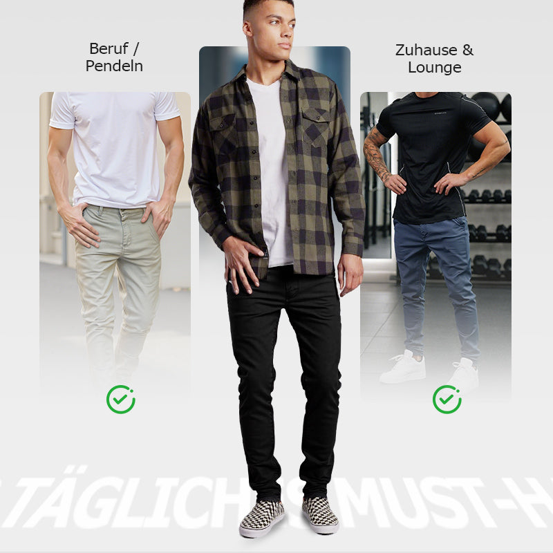 🔍 Herren Einfarbige Freizeithose schlanke Passform – Saubere Nähte & leicht kombinierbar