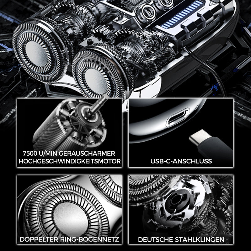 🔋2025 USB-Rasierer für Männer | 💦Wasserdicht & Reise-tauglich | Schnellladung