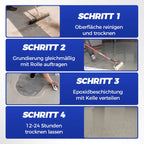🔥Bis zu 49% Rabatt!🔥Hochglänzende Epoxidharz-Bodenbeschichtung mit Marmoreffekt
