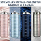 Metall-Reise-Pillendose – 7-Tage-Organizer, stapelbar, wasserdicht, groß