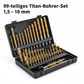 99-teiliges Titan-Bohrer-Set im Koffer