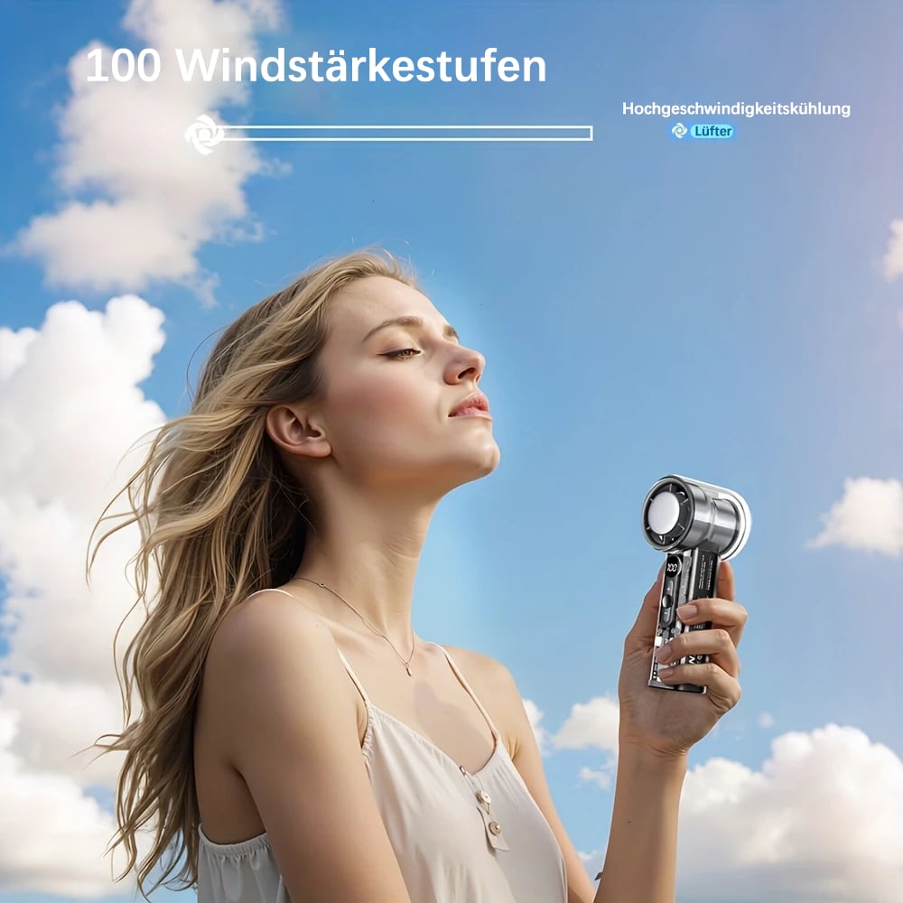 🔥 Letzter Aktionstag! 🔥 Kaltkompressen-Ventilator, transparenter Mini-Ventilator im Mecha-Stil