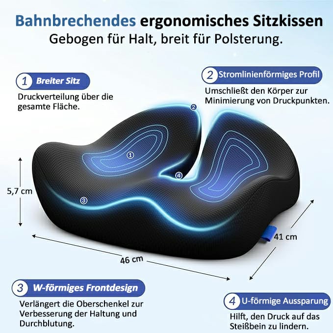 ✨✨Ergonomisches Sitzkissen aus Memory-Schaumstoff