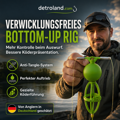 Verhedderungsfreies Bottom-Up-Futterkorb-Angelsystem