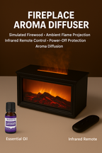 🔥 50 % RABATT 💦 Luftbefeuchter mit Kaminfeuer-Effekt – 7 LED-Farben und Fernbedienung, beruhigende Atmosphäre für Zuhause/Büro 🌙📦