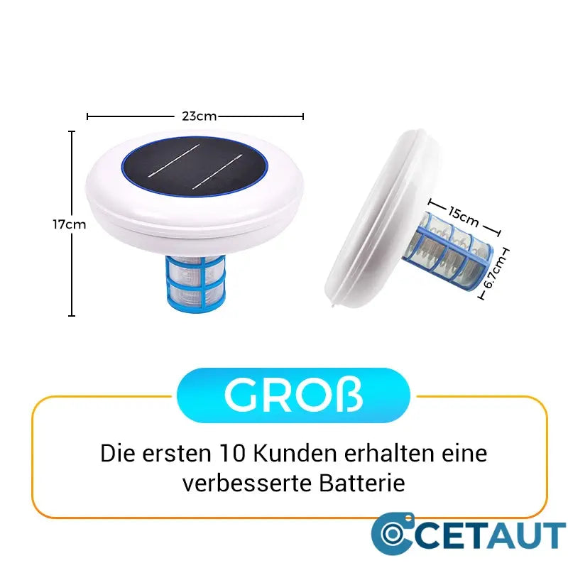 Kristallklarer Pool – ohne Chemie, mit Solarenergie! 🌞SOLAR-POOL-IONISATOR FÜR KRISTALLKLARES WASSER