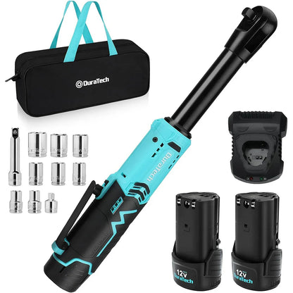 Akku-Ratschenschlüssel 3/8" 12V - 44 ft-lbs mit 10 Steckschlüsseln