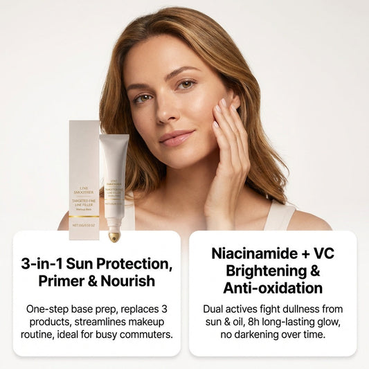 💙Line Smoother Targeted Fine Line Filler | Sofort wirksame Grundierung zum Kaschieren von Falten für reife Haut