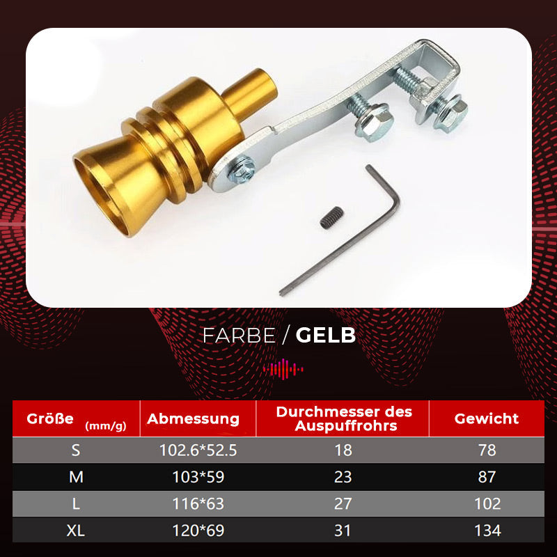 🔥Heißer Verkauf🔥Auto-Turbo-Pfeifenabgasnachahmung: Turboschallduplikator