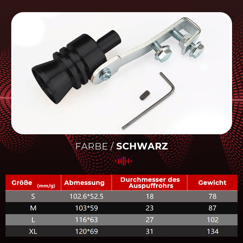 🔥Heißer Verkauf🔥Auto-Turbo-Pfeifenabgasnachahmung: Turboschallduplikator